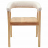 Krzesła jadalne 2 pcs Naturalny 54 x 57 x 73 cm Drewno Gumowe
