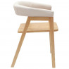 Krzesła jadalne 2 pcs Naturalny 54 x 57 x 73 cm Drewno Gumowe