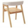 Krzesła jadalne 2 pcs Naturalny 54 x 57 x 73 cm Drewno Gumowe