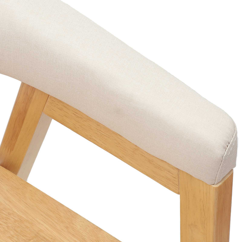 Krzesła jadalne 2 pcs Naturalny 54 x 57 x 73 cm Drewno Gumowe