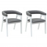 Krzesła jadalne 2 pcs Biały 54 x 57 x 73 cm Drewno Gumowe