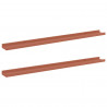 Półka ścienna z półką 2 pcs Czerwony 100 x 9 x 3 cm