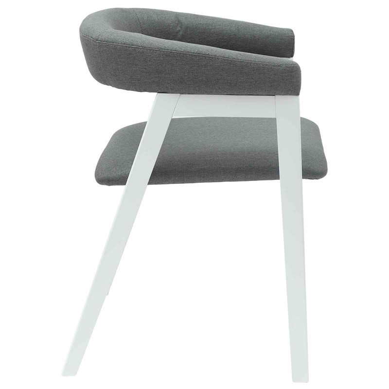 Krzesła jadalne 2 pcs Biały 54 x 57 x 73 cm Drewno Gumowe