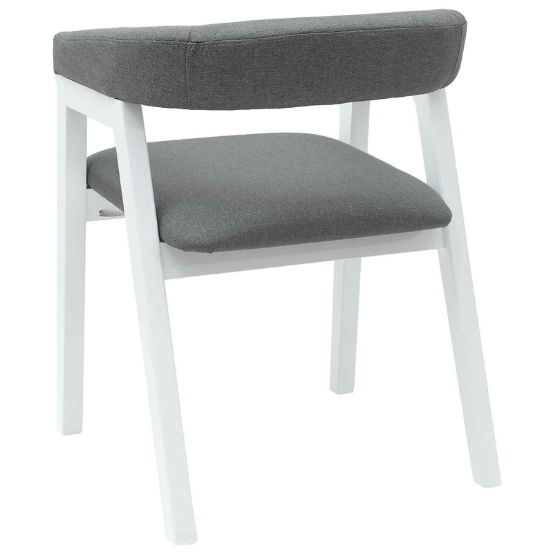 Krzesła jadalne 2 pcs Biały 54 x 57 x 73 cm Drewno Gumowe