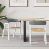 Krzesła jadalne 2 pcs Biały 54 x 57 x 73 cm Drewno Gumowe