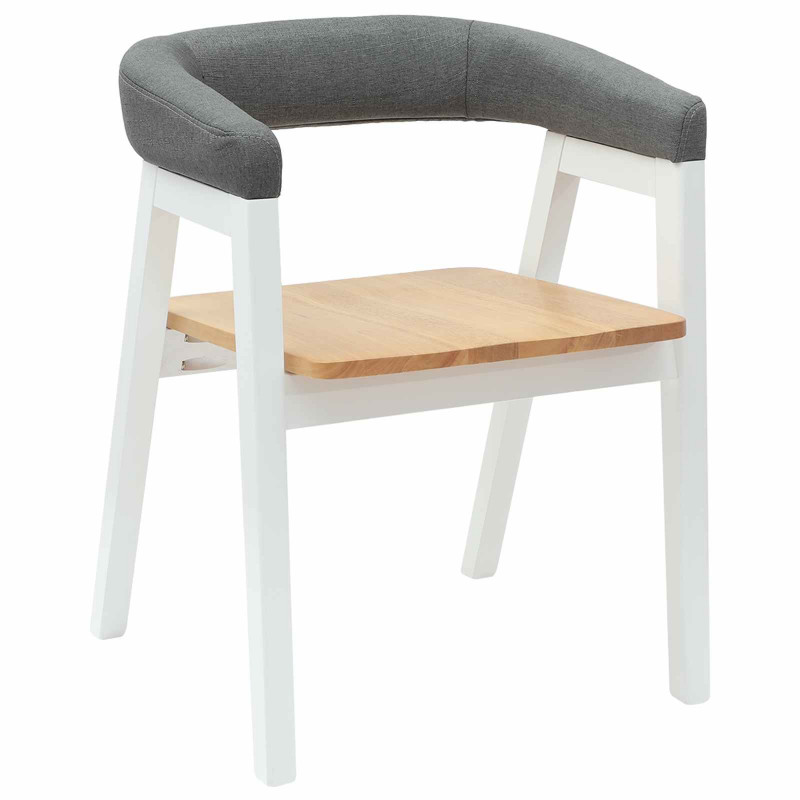 Krzesła jadalne 2 pcs Biały 54 x 57 x 73 cm Drewno Gumowe