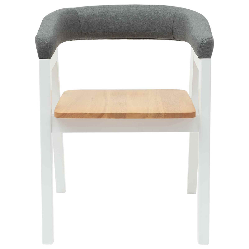 Krzesła jadalne 2 pcs Biały 54 x 57 x 73 cm Drewno Gumowe