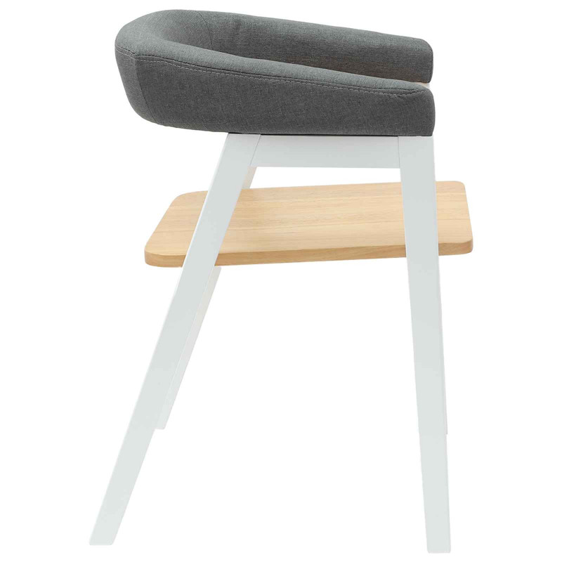 Krzesła jadalne 2 pcs Biały 54 x 57 x 73 cm Drewno Gumowe