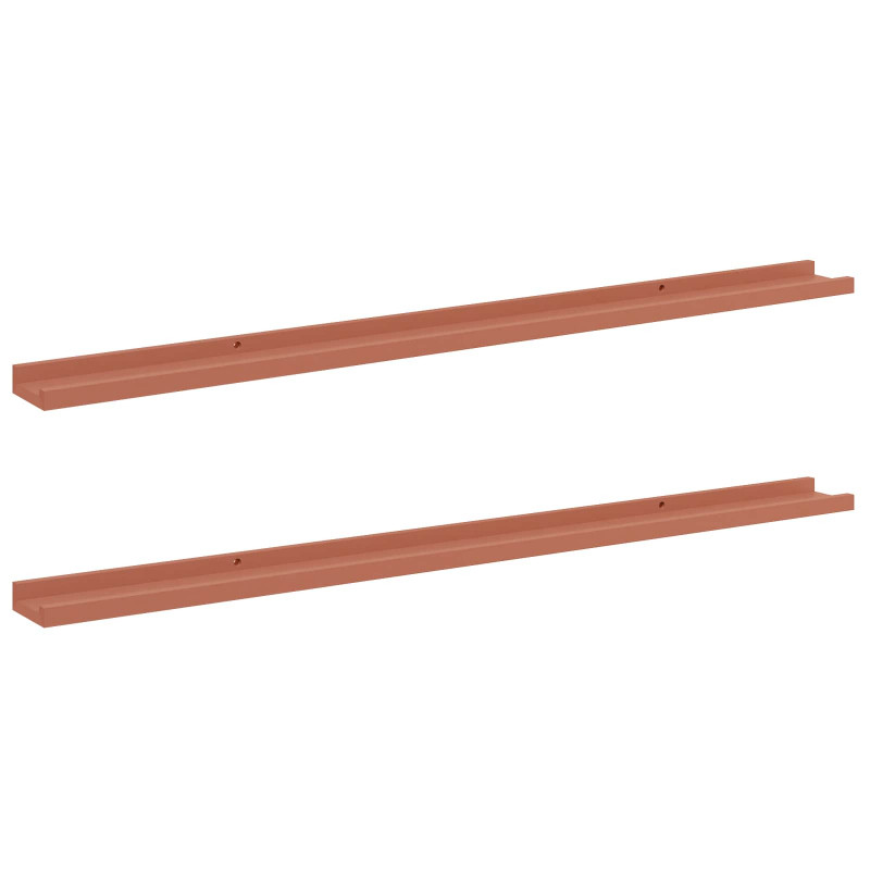 Półka ścienna z półką 2 pcs Czerwony 115 x 9 x 3 cm