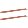 Półka ścienna z półką 2 pcs Czerwony 115 x 9 x 3 cm