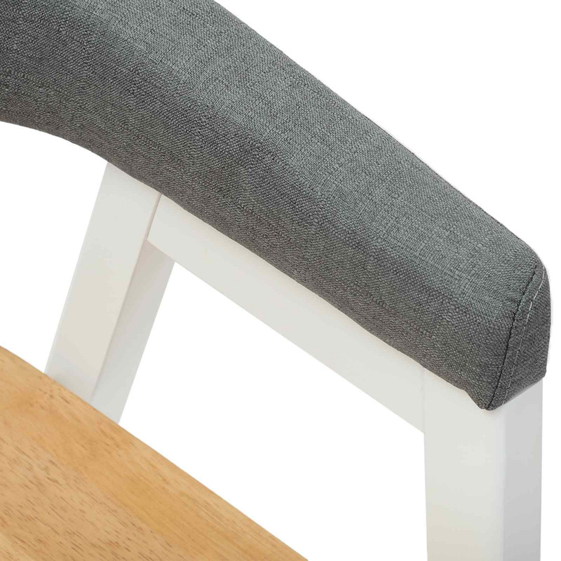 Krzesła jadalne 2 pcs Biały 54 x 57 x 73 cm Drewno Gumowe