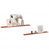 Półka ścienna z półką 2 pcs Czerwony 115 x 9 x 3 cm