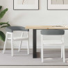 Krzesła jadalne 2 pcs Biały 54 x 57 x 73 cm Drewno Gumowe