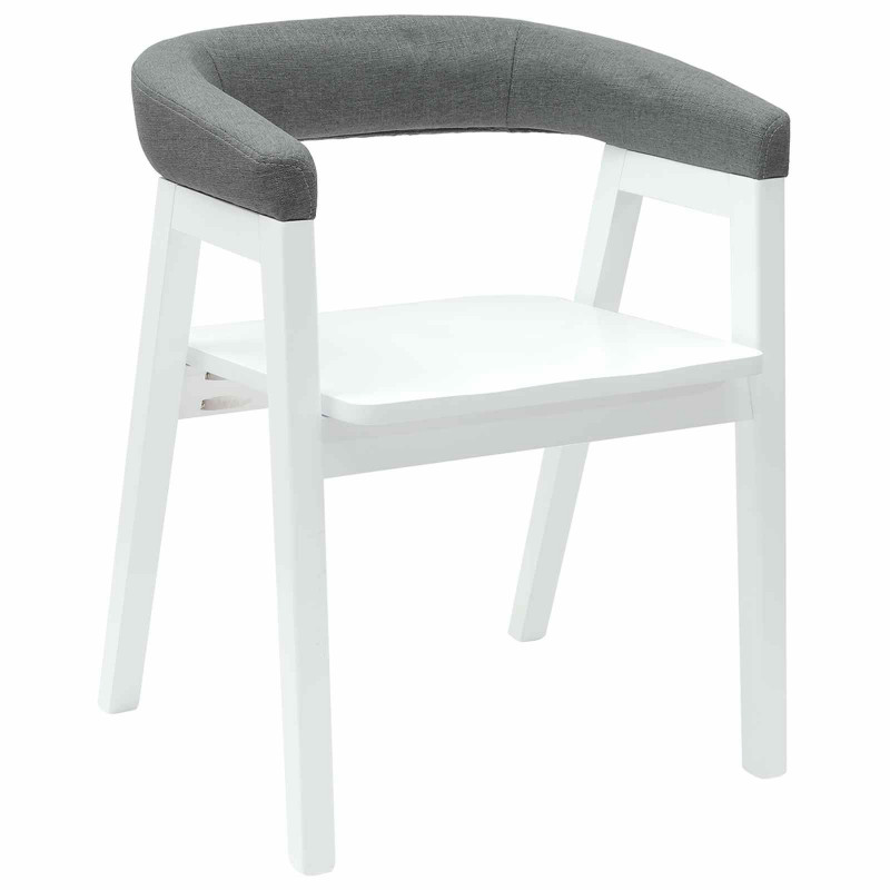 Krzesła jadalne 2 pcs Biały 54 x 57 x 73 cm Drewno Gumowe