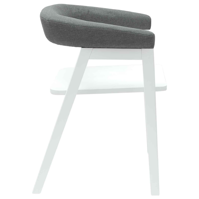 Krzesła jadalne 2 pcs Biały 54 x 57 x 73 cm Drewno Gumowe