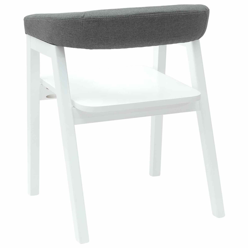 Krzesła jadalne 2 pcs Biały 54 x 57 x 73 cm Drewno Gumowe