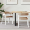Krzesła jadalne 2 pcs Biały 54 x 57 x 73 cm Drewno Gumowe