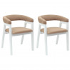 Krzesła jadalne 2 pcs Biały 54 x 57 x 73 cm Drewno Gumowe