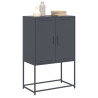 Szafka pod telewizor, czarna, 68x39x60,5 cm, stalowa
