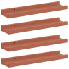 Półka ścienna z półką 4 pcs Czerwony 40 x 9 x 3 cm