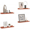 Półka ścienna z półką 4 pcs Czerwony 40 x 9 x 3 cm