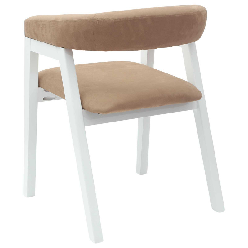 Krzesła jadalne 2 pcs Biały 54 x 57 x 73 cm Drewno Gumowe