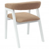 Krzesła jadalne 2 pcs Biały 54 x 57 x 73 cm Drewno Gumowe