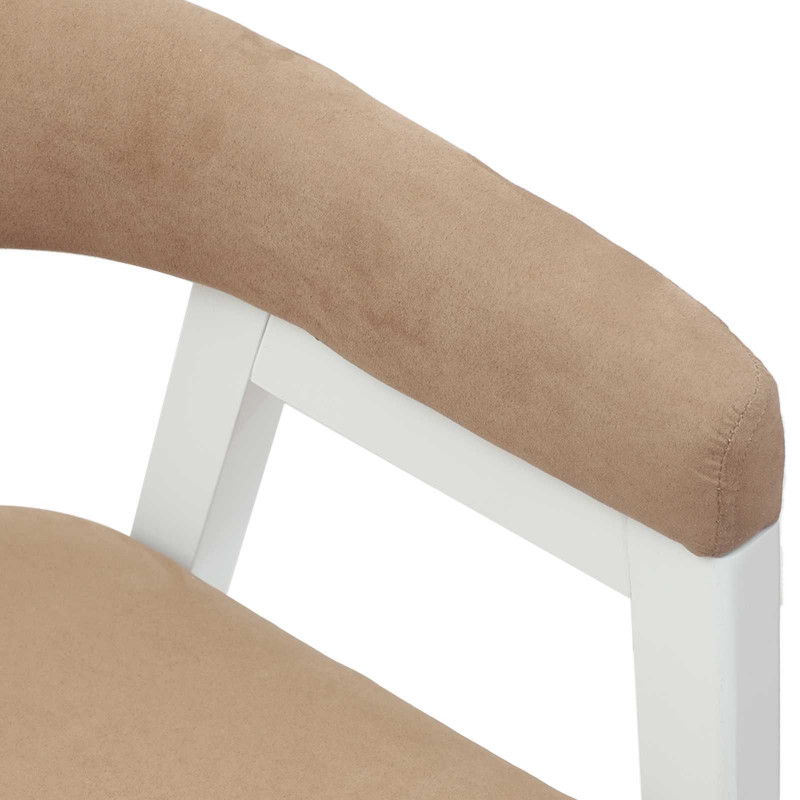 Krzesła jadalne 2 pcs Biały 54 x 57 x 73 cm Drewno Gumowe