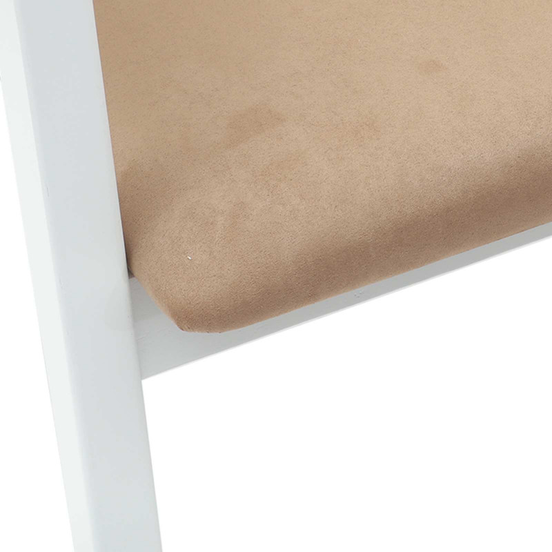 Krzesła jadalne 2 pcs Biały 54 x 57 x 73 cm Drewno Gumowe