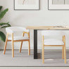 Krzesła jadalne 2 pcs Naturalny 54 x 57 x 73 cm Drewno Gumowe