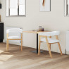 Krzesła jadalne 2 pcs Naturalny 54 x 57 x 73 cm Drewno Gumowe