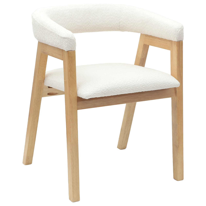 Krzesła jadalne 2 pcs Naturalny 54 x 57 x 73 cm Drewno Gumowe