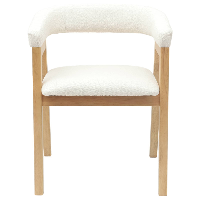Krzesła jadalne 2 pcs Naturalny 54 x 57 x 73 cm Drewno Gumowe