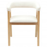 Krzesła jadalne 2 pcs Naturalny 54 x 57 x 73 cm Drewno Gumowe