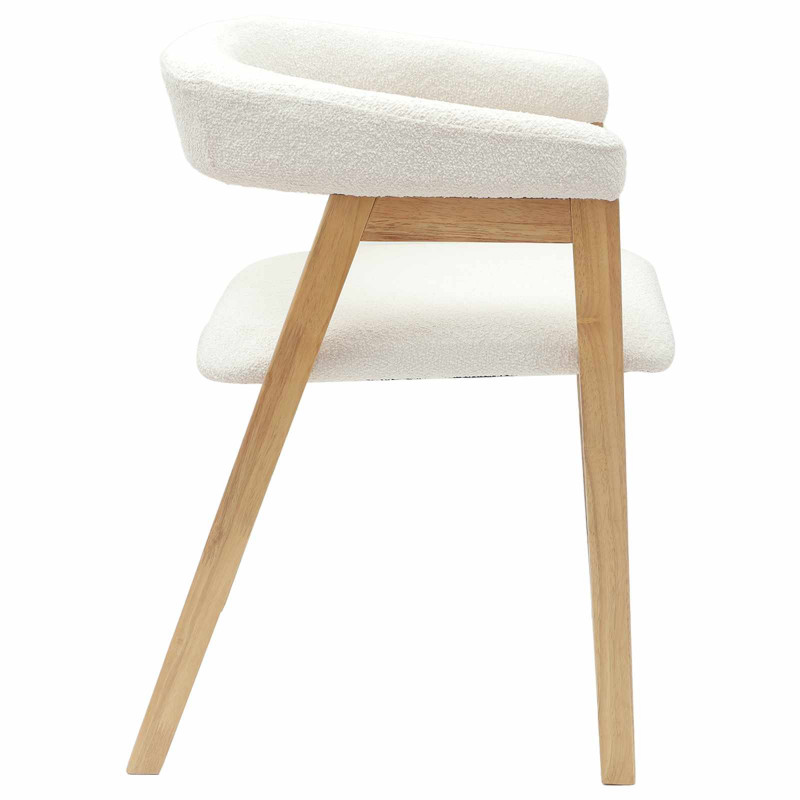 Krzesła jadalne 2 pcs Naturalny 54 x 57 x 73 cm Drewno Gumowe