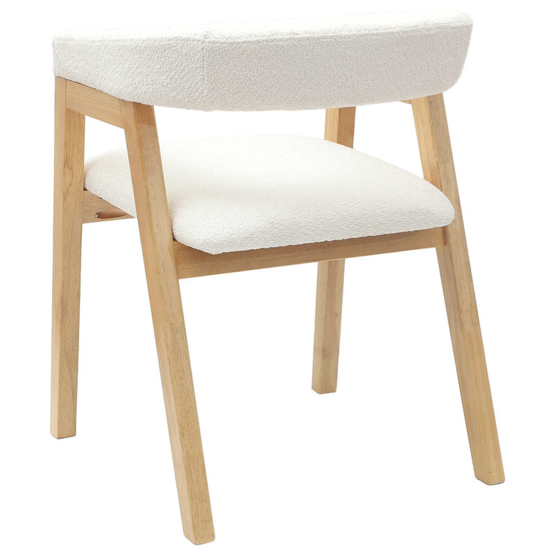 Krzesła jadalne 2 pcs Naturalny 54 x 57 x 73 cm Drewno Gumowe
