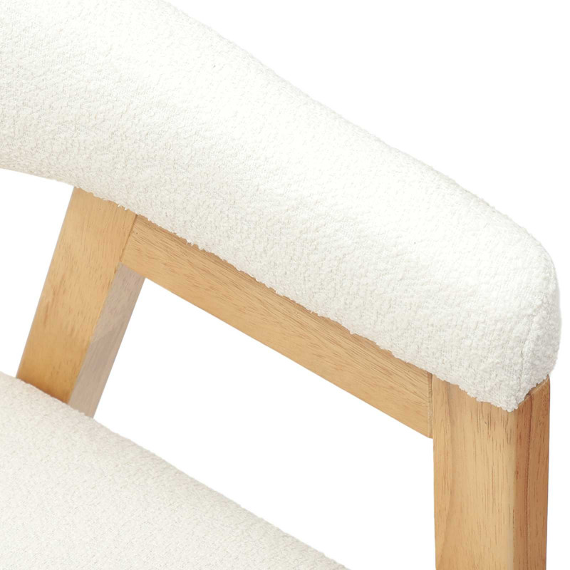 Krzesła jadalne 2 pcs Naturalny 54 x 57 x 73 cm Drewno Gumowe