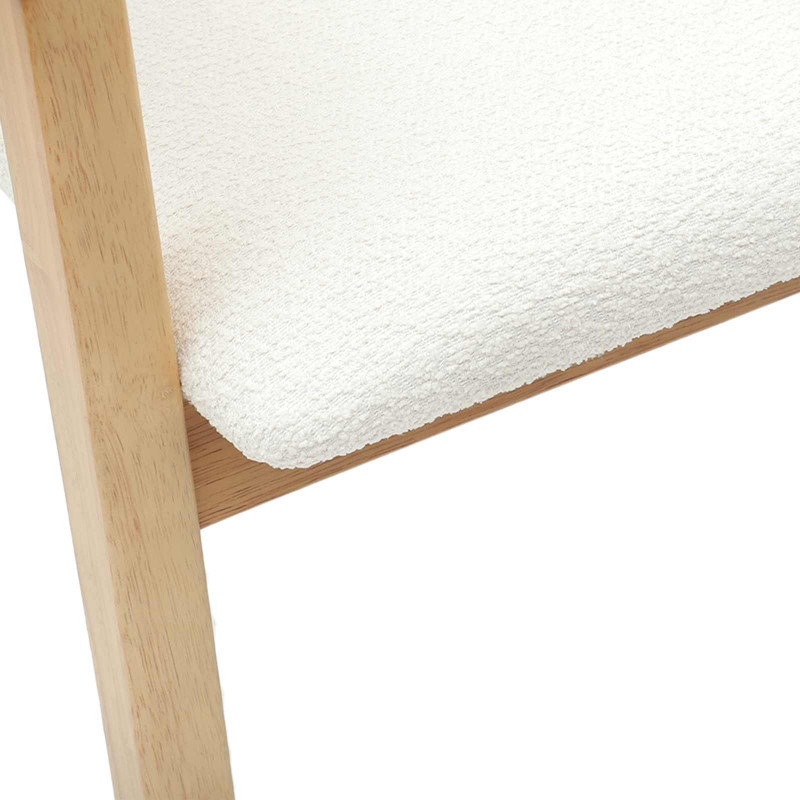 Krzesła jadalne 2 pcs Naturalny 54 x 57 x 73 cm Drewno Gumowe