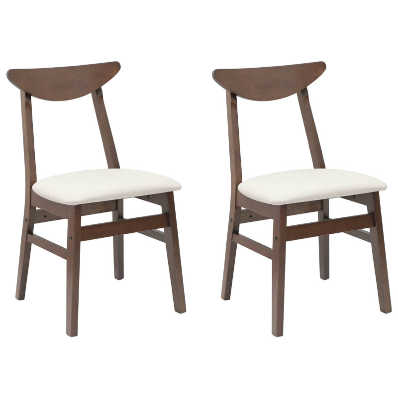 Krzesła jadalne 2 pcs Jasny Brąz 42 x 47.5 x 81 cm