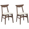 Krzesła jadalne 2 pcs Jasny Brąz 42 x 47.5 x 81 cm