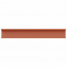 Półka ścienna z półką 4 pcs Czerwony 60 x 9 x 3 cm