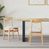 Krzesła jadalne 2 pcs Naturalny 42 x 47.5 x 81 cm Drewno Gumowe