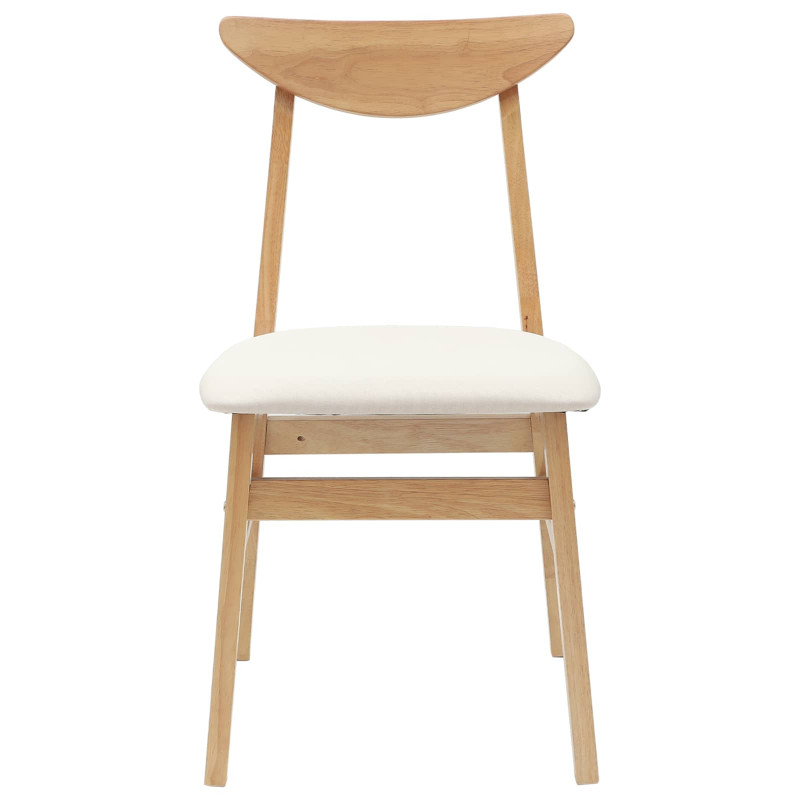Krzesła jadalne 2 pcs Naturalny 42 x 47.5 x 81 cm Drewno Gumowe
