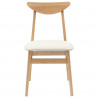 Krzesła jadalne 2 pcs Naturalny 42 x 47.5 x 81 cm Drewno Gumowe