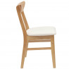 Krzesła jadalne 2 pcs Naturalny 42 x 47.5 x 81 cm Drewno Gumowe