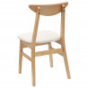Krzesła jadalne 2 pcs Naturalny 42 x 47.5 x 81 cm Drewno Gumowe