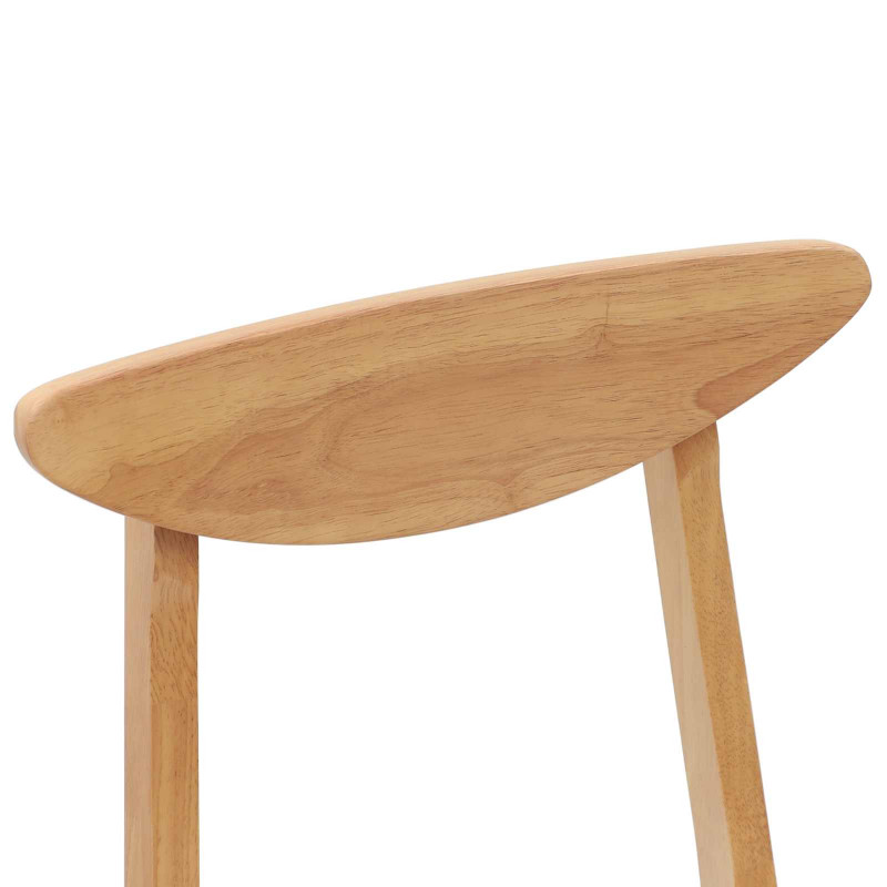 Krzesła jadalne 2 pcs Naturalny 42 x 47.5 x 81 cm Drewno Gumowe