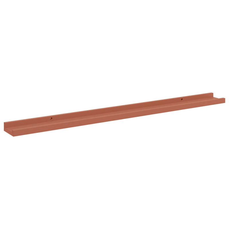Półka ścienna z półką 4 pcs Czerwony 100 x 9 x 3 cm