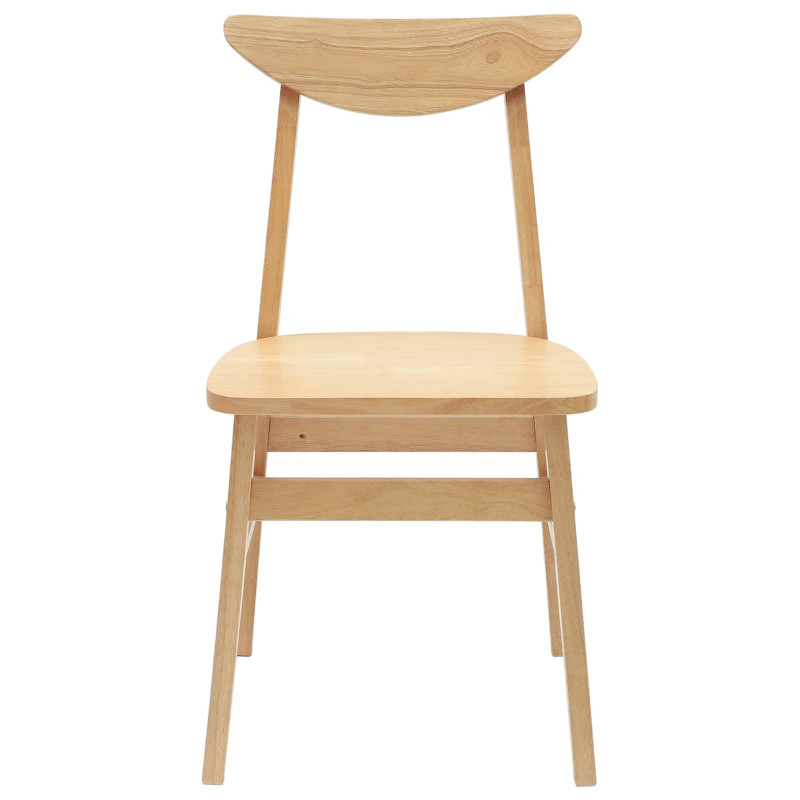 Krzesła jadalne 2 pcs Naturalny 42 x 47.5 x 81 cm Drewno Gumowe