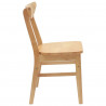 Krzesła jadalne 2 pcs Naturalny 42 x 47.5 x 81 cm Drewno Gumowe